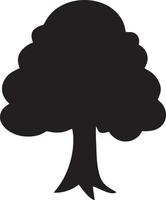 Baum Symbol Symbol Bild Vektor, Illustration von das Baum Botanik im schwarz Bild vektor