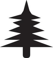 Baum Symbol Symbol Bild Vektor, Illustration von das Baum Botanik im schwarz Bild vektor