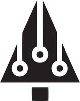 Baum Symbol Symbol Bild Vektor, Illustration von das Baum Botanik im schwarz Bild vektor