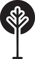 Baum Symbol Symbol Bild Vektor, Illustration von das Baum Botanik im schwarz Bild vektor