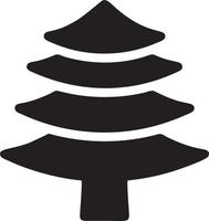 Baum Symbol Symbol Bild Vektor, Illustration von das Baum Botanik im schwarz Bild vektor