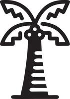 Baum Symbol Symbol Bild Vektor, Illustration von das Baum Botanik im schwarz Bild vektor