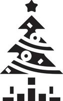 Baum Symbol Symbol Bild Vektor, Illustration von das Baum Botanik im schwarz Bild vektor