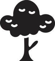 Baum Symbol Symbol Bild Vektor, Illustration von das Baum Botanik im schwarz Bild vektor