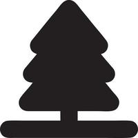 Baum Symbol Symbol Bild Vektor, Illustration von das Baum Botanik im schwarz Bild vektor