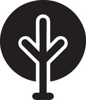 Baum Symbol Symbol Bild Vektor, Illustration von das Baum Botanik im schwarz Bild vektor