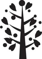 Baum Symbol Symbol Bild Vektor, Illustration von das Baum Botanik im schwarz Bild vektor