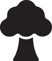 Baum Symbol Symbol Bild Vektor, Illustration von das Baum Botanik im schwarz Bild vektor