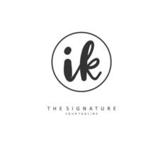 ich k ich k Initiale Brief Handschrift und Unterschrift Logo. ein Konzept Handschrift Initiale Logo mit Vorlage Element. vektor