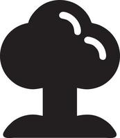 Baum Symbol Symbol Bild Vektor, Illustration von das Baum Botanik im schwarz Bild vektor