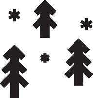 Baum Symbol Symbol Bild Vektor, Illustration von das Baum Botanik im schwarz Bild vektor