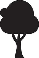 Baum Symbol Symbol Bild Vektor, Illustration von das Baum Botanik im schwarz Bild vektor