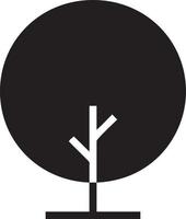 Baum Symbol Symbol Bild Vektor, Illustration von das Baum Botanik im schwarz Bild vektor