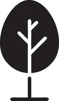 Baum Symbol Symbol Bild Vektor, Illustration von das Baum Botanik im schwarz Bild vektor