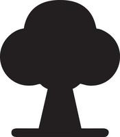 Baum Symbol Symbol Bild Vektor, Illustration von das Baum Botanik im schwarz Bild vektor