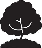 Baum Symbol Symbol Bild Vektor, Illustration von das Baum Botanik im schwarz Bild vektor