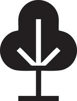 Baum Symbol Symbol Bild Vektor, Illustration von das Baum Botanik im schwarz Bild vektor