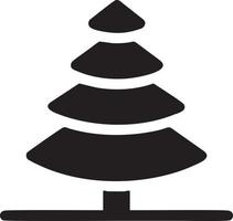 Baum Symbol Symbol Bild Vektor, Illustration von das Baum Botanik im schwarz Bild vektor