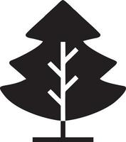 Baum Symbol Symbol Bild Vektor, Illustration von das Baum Botanik im schwarz Bild vektor