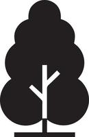 Baum Symbol Symbol Bild Vektor, Illustration von das Baum Botanik im schwarz Bild vektor