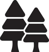 Baum Symbol Symbol Bild Vektor, Illustration von das Baum Botanik im schwarz Bild vektor