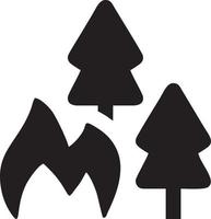 Baum Symbol Symbol Bild Vektor, Illustration von das Baum Botanik im schwarz Bild vektor