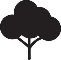 Baum Symbol Symbol Bild Vektor, Illustration von das Baum Botanik im schwarz Bild vektor