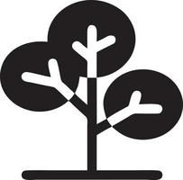 Baum Symbol Symbol Bild Vektor, Illustration von das Baum Botanik im schwarz Bild vektor