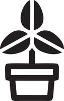 Baum Symbol Symbol Bild Vektor, Illustration von das Baum Botanik im schwarz Bild vektor