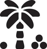 Baum Symbol Symbol Bild Vektor, Illustration von das Baum Botanik im schwarz Bild vektor