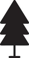 Baum Symbol Symbol Bild Vektor, Illustration von das Baum Botanik im schwarz Bild vektor