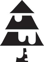 Baum Symbol Symbol Bild Vektor, Illustration von das Baum Botanik im schwarz Bild vektor