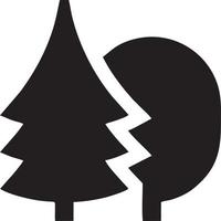 Baum Symbol Symbol Bild Vektor, Illustration von das Baum Botanik im schwarz Bild vektor