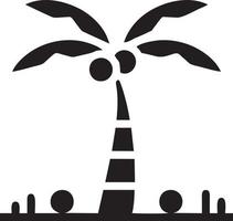 Baum Symbol Symbol Bild Vektor, Illustration von das Baum Botanik im schwarz Bild vektor