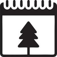 Baum Symbol Symbol Bild Vektor, Illustration von das Baum Botanik im schwarz Bild vektor