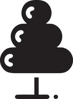 Baum Symbol Symbol Bild Vektor, Illustration von das Baum Botanik im schwarz Bild vektor