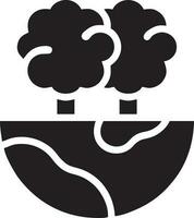 Baum Symbol Symbol Bild Vektor, Illustration von das Baum Botanik im schwarz Bild vektor