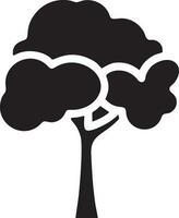 Baum Symbol Symbol Bild Vektor, Illustration von das Baum Botanik im schwarz Bild vektor