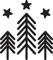 Baum Symbol Symbol Bild Vektor, Illustration von das Baum Botanik im schwarz Bild vektor