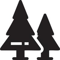 Baum Symbol Symbol Bild Vektor, Illustration von das Baum Botanik im schwarz Bild vektor