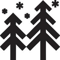 Baum Symbol Symbol Bild Vektor, Illustration von das Baum Botanik im schwarz Bild vektor