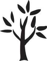 Baum Symbol Symbol Bild Vektor, Illustration von das Baum Botanik im schwarz Bild vektor