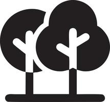 Baum Symbol Symbol Bild Vektor, Illustration von das Baum Botanik im schwarz Bild vektor