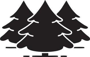 Baum Symbol Symbol Bild Vektor, Illustration von das Baum Botanik im schwarz Bild vektor