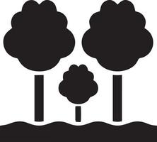 Baum Symbol Symbol Bild Vektor, Illustration von das Baum Botanik im schwarz Bild vektor