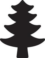 Baum Symbol Symbol Bild Vektor, Illustration von das Baum Botanik im schwarz Bild vektor