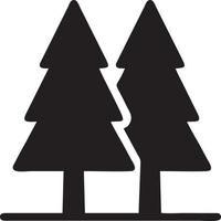 Baum Symbol Symbol Bild Vektor, Illustration von das Baum Botanik im schwarz Bild vektor