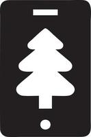 Baum Symbol Symbol Bild Vektor, Illustration von das Baum Botanik im schwarz Bild vektor