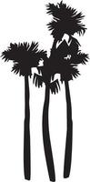 Baum Symbol Symbol Bild Vektor, Illustration von das Baum Botanik im schwarz Bild vektor