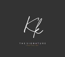 k kk Initiale Brief Handschrift und Unterschrift Logo. ein Konzept Handschrift Initiale Logo mit Vorlage Element. vektor